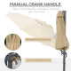 Outsunny 4.5 m Patio Parasol, Large Double-Sided Rectangular Garden Umbrella with Crank Handle, 360° Cross Base for Bench, Outdo