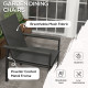 Outsunny Five-Piece Metal Dining Set, with Glass-Top Table - Grey