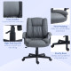 Office Chair, Computer Desk Chair, Mid Back Executive Chair with Adjustable Height and Swivel Rolling Wheels for Home Study, Dar