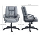 Office Chair, Computer Desk Chair, Mid Back Executive Chair with Adjustable Height and Swivel Rolling Wheels for Home Study, Lig