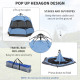 Outsunny Double Layer Dome Tent with Rainfly and Welded Floor, 4 Man Hexagon Pop Up Tent, Portable Camping Shelter with Hang Hoo