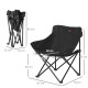 Outsunny Camping Chair, Lightweight Folding Chair with Carrying Bag and Storage Pocket, Perfect for Festivals, Fishing, Beach an