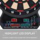 Electronic Hanging Dartboard LED Digital Score Set 27 Games and 202 Variations with 12 Soft Tip Darts