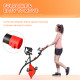 2-in-1 Folding Exercise Bike with 8-Level Magnetic Resistance, Arm Resistance Band, Pulse Sensor, Red