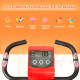 2-in-1 Folding Exercise Bike with 8-Level Magnetic Resistance, Arm Resistance Band, Pulse Sensor, Red