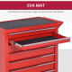 DURHAND 7-Drawer Rolling Tool Chest on Wheels, Lockable Tool Cabinet with Side Handle, Metal Tool Box Trolley for Garage, Worksh