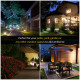 Outsunny 1.9M Garden Lamp Post Light, IP44 Outdoor LED Solar Powered Lantern Lamp with Decorative Bulb, Aluminium Frame for Pati