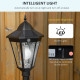 Outsunny 1.9M Garden Lamp Post Light, IP44 Outdoor LED Solar Powered Lantern Lamp with Decorative Bulb, Aluminium Frame for Pati