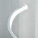 Modern Wave-Shaped LED Table Lamp with Round Metal Base for Living Room, Bedroom, Study, Dining Room, Office, Cool White 6000K, 