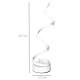 Modern Wave-Shaped LED Table Lamp with Round Metal Base for Living Room, Bedroom, Study, Dining Room, Office, Cool White 6000K, 