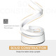 Modern Wave-Shaped LED Table Lamp with Round Metal Base for Living Room, Bedroom, Study, Dining Room, Office, Cool White 6000K, 