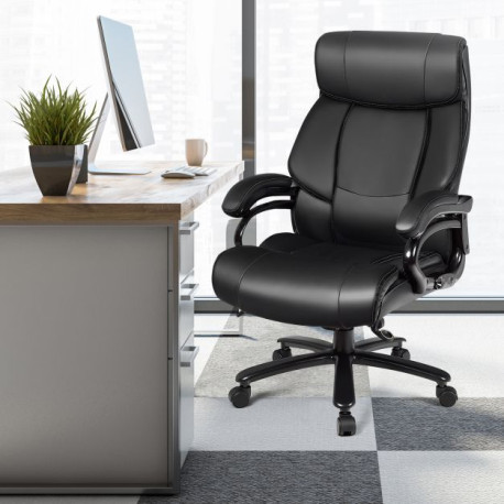 Ergonomic Office Chair with Padded Armrests and Adjustable Height