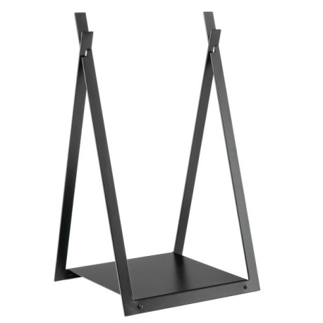 Firewood Log Rack with Solid Bottom Panel