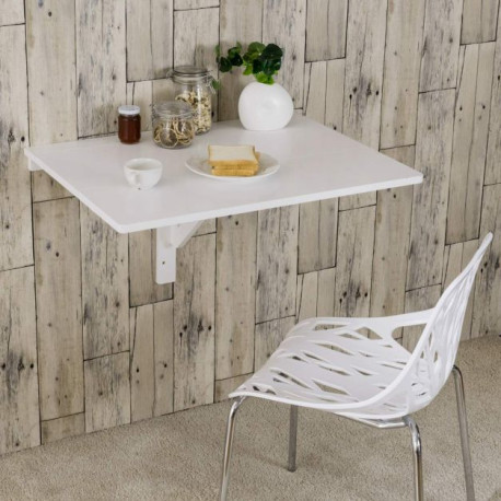 Hanging Table with Wall Mounts for Study, Bedroom, Bathroom, or Balcony