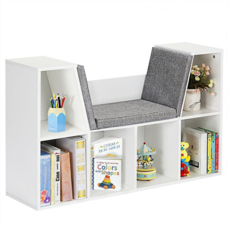 Modern Storage Organizer Cabinet with Seat Cushion