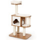 Modern Wooden Cat Tower with Platform