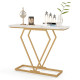 100 cm Gold Console Table with Diamond Shape Geometric Frame