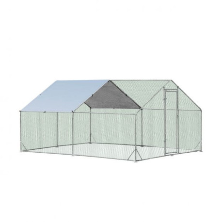 Large Spire-Shaped Chicken Coop with Sun-Protective Cover