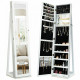 3-in-1 Mirrored Jewelry Armoire with Display Shelves