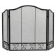 Folding Wide Metal Mesh Fire Panel or Wood and Coal Firing