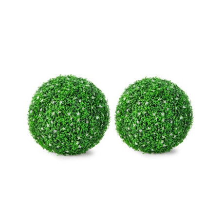 Set of 2 Artificial Topiary Balls 48cm Faux Boxwood Balls