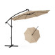 303 CM Solar-Powered Patio Offset Umbrella with 112 LED Lights