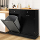 Kitchen Tilt-Out Trash Cabinet with 2 Drawers and Adjustable Shelves