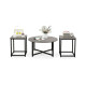 3-Piece Coffee Table Set with Heavy-duty Metal Frame