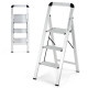 Aluminum Folding Step Stool with Non-Slip Pedal and Footpads