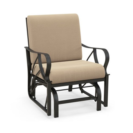 Metal Frame Outdoor Indoor Gliding Armchair with Cushion