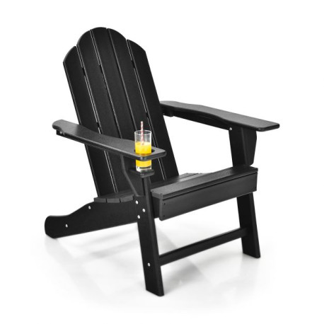 Ergonomic Outdoor Patio Sun Lounger with Built-in Cup Holder