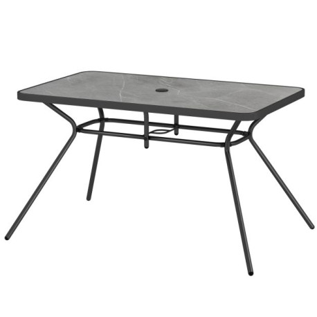 Heavy-Duty Metal Structure and Marble-Like Tabletop for Indoor Outdoor