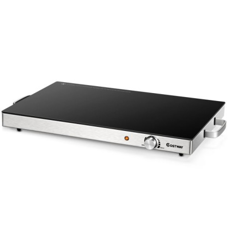 Electric Warming Tray with Cool-Touch Handles and Stainless Steel Frame