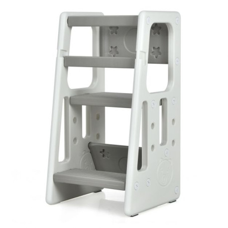 Kids Non-slip Kitchen Step Stool with Double Safety Rails
