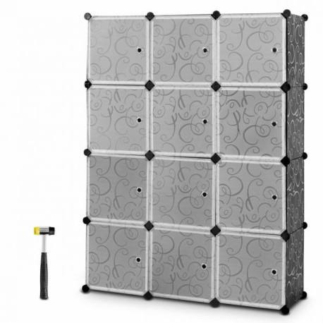 Portable Wardrobe with Doors for Clothes, Shoes and Toys