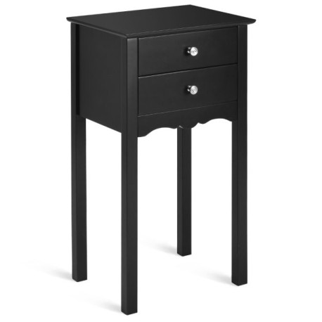 Modern Versatile Side Table with 2 Drawers