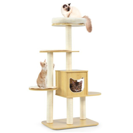 Multi-level Cat Tree with Scratching Posts Condo and Perches