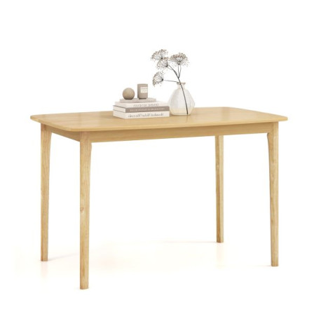 120 cm Wooden Dining Table with Rubber Wood Supporting Legs