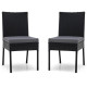 2 Pieces Outdoor All-Weather Dining Chair Set  with Soft Cushions