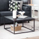 Modern Square Leisure Coffee Table  with Faux Marble Tabletop