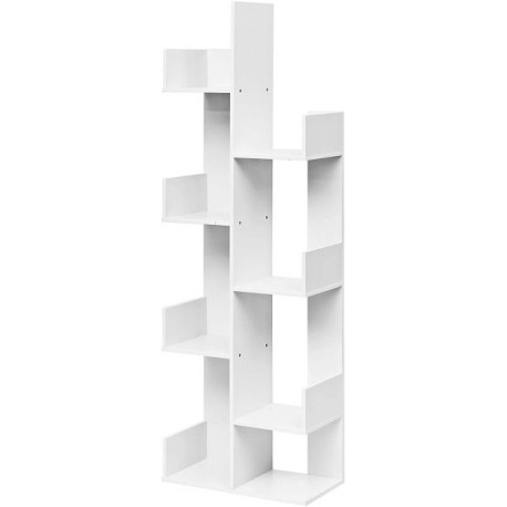 Tree-Shaped Bookshelf with 8 Storage Shelves