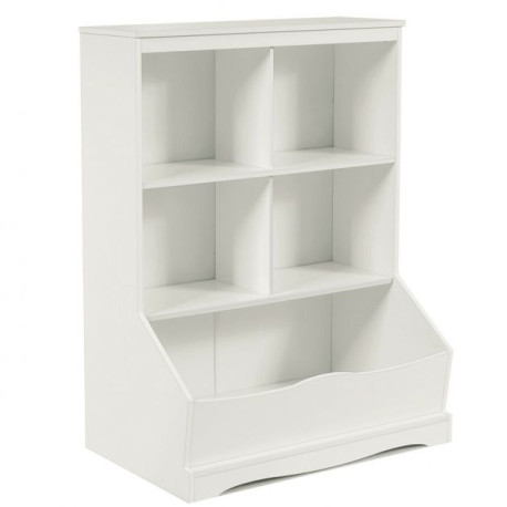 Kids Bookcase Toys Storage Units with Shelves and Compartments