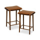 Set of 2 69cm Dining Barstools with Footrest &amp; Removable Cushion