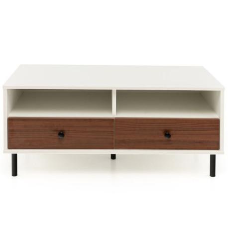 Rectangle Sofa Tea Table with Sturdy Metal Legs for Home Office