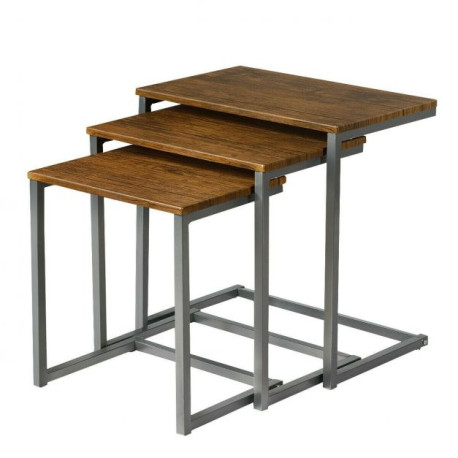 Set of 3 Nesting Coffee Tables with Tabletop