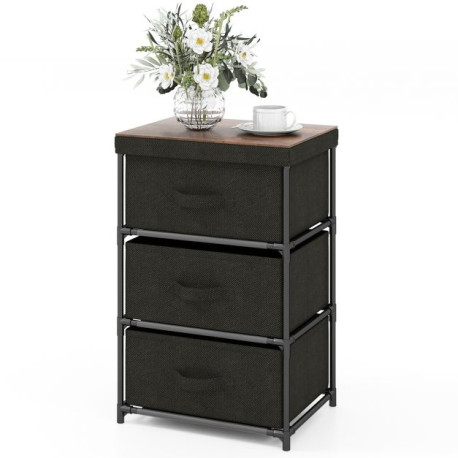 Fabric Storage Organizer Tower Unit with Removable Lid