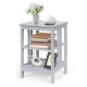 3-Tier Nightstand with Reinforced Bars for Bedroom Living Room Hall Easy Assembly