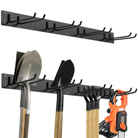 Wall Mounted Tool Storage Organizer with 4 Double Layer Hooks