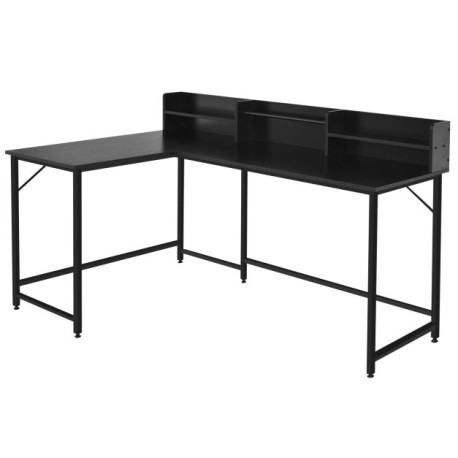 Industrial L-Shaped Corner Computer Desk