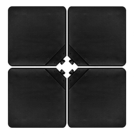 4 Pieces Portable Square Outdoor Umbrella Base with Handle